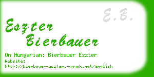 eszter bierbauer business card